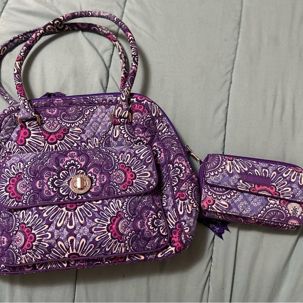 Vera Bradley Bowler Bag with matching wallet